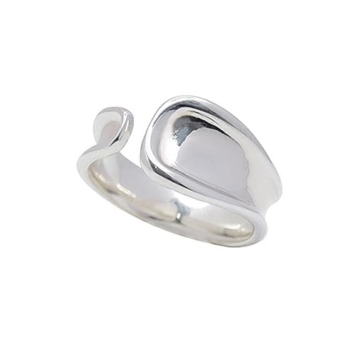 Handmade 925 Sterling Silver Ring Boho Thumb Band Open Statement Rings for Women Jewelry Christmas Gifts - color: Pattern 1