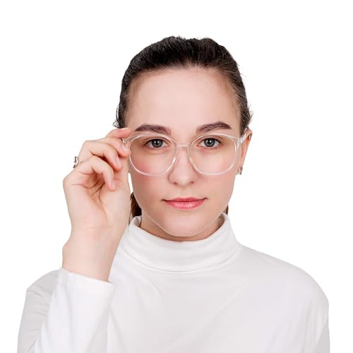 LifeArt Round Blue Light Blocking Glasses, Computer Glasses, Gaming Glasses, TV Glasses for Women Men (Clear, No Magnification) - color: 02_days_clear, size: +0.00(No Magnification)