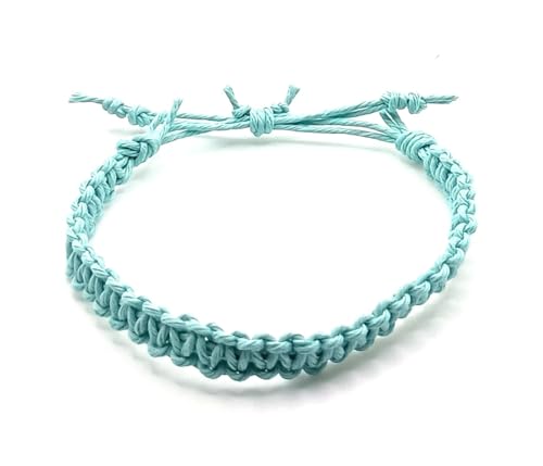 Hemp Bracelet Adjustable - color: Light Blue