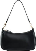 Shoulder Bag for Women with 2 Removable Straps and Zipper Closure Crossbody Bags Clutch Tote HandBags Purses | with 2 Removable Straps - color: Black