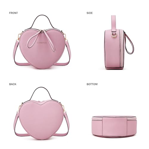 Crossbody Purse for Women Small Crossbody Bags Trendy Vegan Leather with Adjustable Shoulder Straps Gift for Mother Wife Mom - color: 669-pink