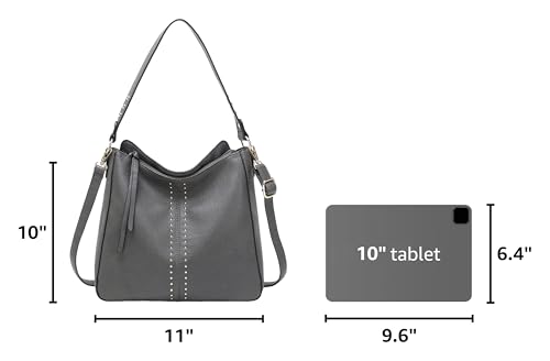 Montana West Hobo Bag for Women Crossbody Purse and Handbags Ladies Chic Shoulder Bags - color: Gray