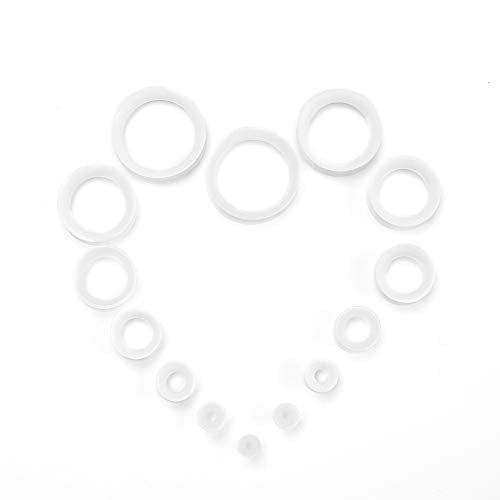 WBRWP 20/28pcs Ear Stretching kit Set: Hollow Hard/Soft Silicone Plugs and Tunnels Ear Expander Gauges Stretcher Body Piercing Jewelry - style: 28pcs Thin/Glow in Dark