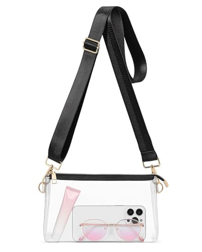 HULISEN Clear Bag for Stadium Events, Clear Purses for Women Stadium Crossbody, Transparent Handbag for Concerts & Sports Fan - style: A16