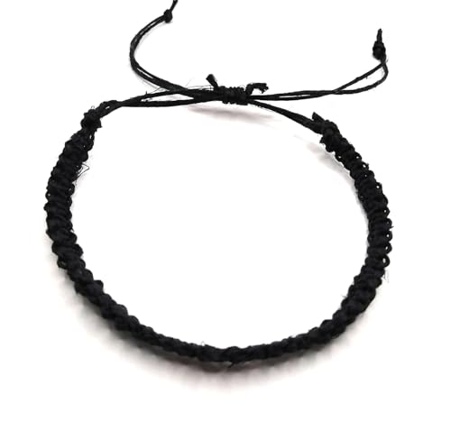 Hemp Bracelet Adjustable - color: Black