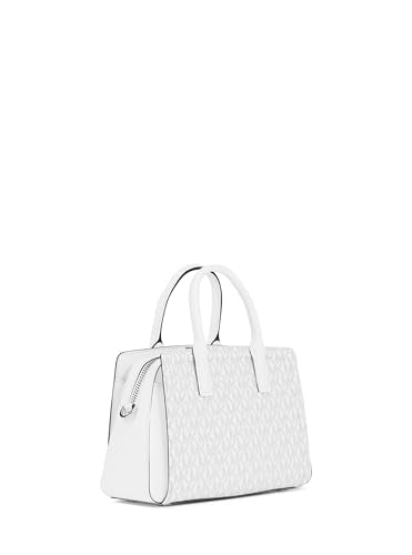 MICHAEL Michael Kors Laila Extra Small Crossbody - color: Silver-tone Hardware/Signature Coated Twill/Optic White/Allum