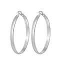 5mm Wide Gold Hoop Earrings for Women, 14K Gold Plated Big Chunky Hoop Earrings with S925 Sterling Silver Post, Hypoallergenic Lightweight Earrings Jewelry for Women 30/40/50/60/70mm - color: Silver-70mm