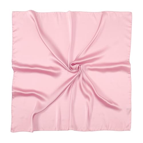 RIIQIICHY 35 Inch Head Scarf for Women Hair Scarf Like Silk Scarf Square Scarf Bandanas for Women - color: Baby Pink