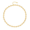 Aobei Pearl 18K Gold Plated Paperclip Chain Choker Satellite Chain Freshwater Cultured Biwa Pearl Pendant Necklace Dainty Turquoise Jewelry for Women - color: Pig Nose Chain