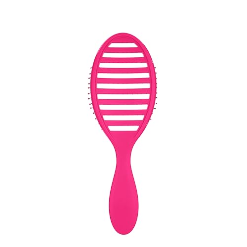 Wet Brush Speed Dry Hair Brush - Pink - Vented Design and Ultra Soft HeatFlex Bristles Are Blow Dry Safe With Ergonomic Handle Manages Tangle and Uncontrollable Hair - Pain-Free - color: Pink, size: 1 Count (Pack of 1)