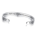 TONY & SANDY Inspirational Bracelets for Women Teen Girls Personalized Gifts for Daughter Granddaughter Mom Sister Friends Stainless Steel Engraved Cuff Birthday Easter Christmas - style: A - Sister Gifts - A sister is god's way of making sure we never wa