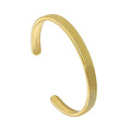 BE & CHEERY Gold Bangle Bracelet for Women, 14k Gold Plated Open Bangle, Stackable Stainless Steel Cuff Bracelets, Chunky Fashion Jewelry for Women, Trendy Elegant Design Bangle as Gifts - style: Textured
