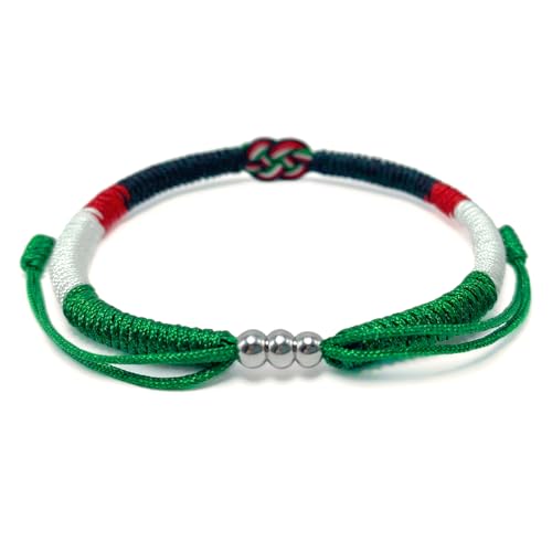 LAMIBEE Infinity Country Pride, Country Flag Code Bracelet, Protection and Lucky Sufer String Bracelet, Tibetan Wrist Wrap Bracelet, Boho Style Rope Bracelet for Women, Men, String Thread Bracelets - style: Palestine