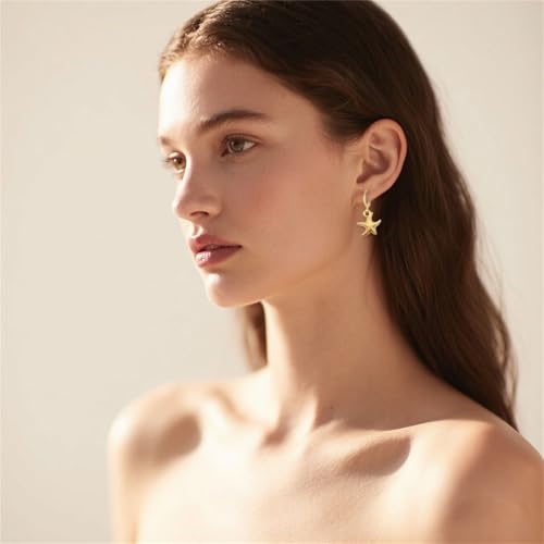 16 Pairs Seashell Conch Earrings Set for Women Dainty 14K Summer Beach Jewelry Starfish/Pearl/Clam/Conch Hoop Earrings Bohemian Summer Beach Holiday Fashion Jewelry Gifts