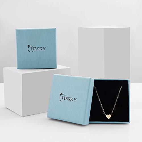 CHESKY 14k Gold Plated/Silver Plated Dainty Necklace for Women, Trendy Satellite Choker Necklace Thin Beaded Layered Choker Necklaces Discs Paperclip Chain Necklaces Womens Simple Jewelry - style: Disc-Gold