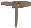 ALAIX Women's Leather Belt Dress Belt for Jeans Jumpsuit Coat Fashion Tie a Knot Genuine Leather Waist Belt - color: Cappuccino, size: Waist Size up to 39 inches