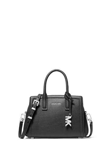 MICHAEL Michael Kors Laila Extra Small Crossbody - color: Silver-tone Hardware/Embossed Goat Leather/Black
