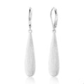 Silver Long Teardrop Dangle Earrings for Women, 14K Gold Plated Hypoallergenic Drop Leverback Earrings, Trendy Long Teardrop Dangle Earings for Jewelry Gifts - color: B-Silver