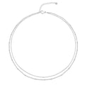 CHESKY 14k Gold Plated/Silver Plated Dainty Necklace for Women, Trendy Satellite Choker Necklace Thin Beaded Layered Choker Necklaces Discs Paperclip Chain Necklaces Womens Simple Jewelry - style: Layered Satellite-Silver