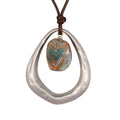 Chunky Necklace for Women Boho Pendant Necklace Statement Western Choker Necklaces for Women Vintage Bohemian Jewelry - style: Bohemian Leather Necklace