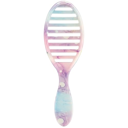 Wet Brush Speed Dry Hair Brush - Splatter (Color Wash) - Vented Design and Ultra Soft HeatFlex Bristles Are Blow Dry Safe With Ergonomic Handle Manages Tangle and Uncontrollable Hair - Pain-Free - color: Color Wash Splatter, size: 1 Count (Pack of 1)