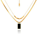 Gold Necklaces for Women Gifts - 14K Gold Plated Necklace for Women Necklaces for Her Tiny Fashion Jewelry for Teens，for Women Friends Jewelry Gifts，Necklace Gold Jewelry Birthday Gifts - style: Double layered square necklace