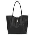 TANTOMI Tote Bag for Women Vegan Leather Purses and Handbags Ladies Waterproof Big Shoulder Bag for Travel - color: A-black