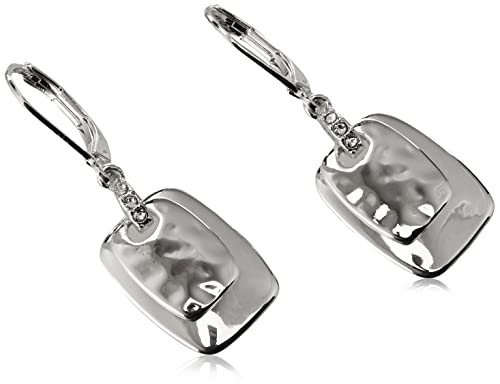 Nine West Women's Drop Earrings, Fashion Jewelry Accessories for Everyday and Special Occasion Wear, Lightweight Statement Earrings for Day and Evening Looks - color: Crystal - Silver