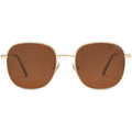 SOJOS Classic Trendy Square Sunglasses for Women Men Cute Big Frame Gold Shades SJ1137 - color: Gold/Brown