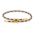 AIMADE Bracelets for Women Adjustable Charm Bracelet, 18k Gold-plated Buckle Design Titanium Steel Wire Rope Women's Gift Jewelry - color: Multicolour-B