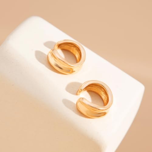 Ear Cuffs Non Piercing Earrings for Women Chunky Gold Ear Cuff Clip on Earrings Trendy Jewelry - style: style-D