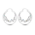 NARMO 925 Sterling Silver Hoop Earrings for Women Hypoallergenic Lightweight Simple Huggie Hoop Earrings Twisted Hoop Earrings Colorful Cubic Zirconia Hoop Earrings Rainbow Hoop Earrings - color: Elephant Family