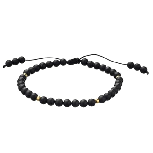 Softones 6mm Natural Stone Anklet for Women Gemstone Ankle Bracelets for Women Healing Energy Crystal Anklets Adjustable(8.5-10 Inches) - color: Matte agate