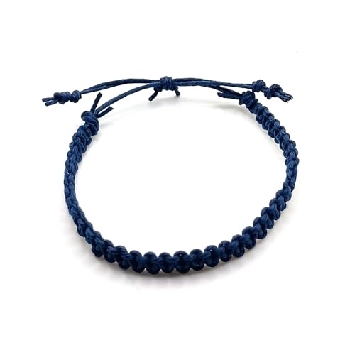 Hemp Bracelet Adjustable - color: Navy Blue