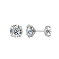 G23 Titanium CZ Stud Earrings for Sensitive Ears, Titanium Cubic Zirconia Stud Earrings for Women 3mm 4mm 5mm 6mm 7mm 8mm - size: 8mm