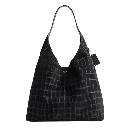 COACH Brooklyn Shoulder Bag 39 - color: B4/Black Croc Suede