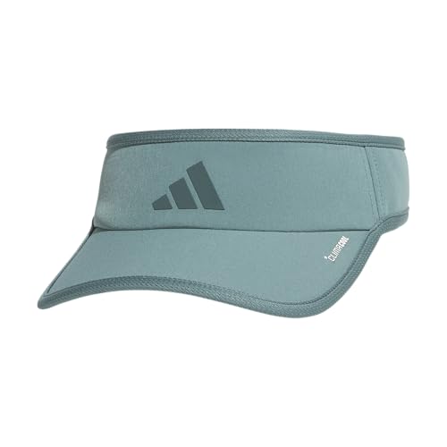 adidas Women's Superlite Visor – Lightweight Moisture-Wicking Running Tennis Hat - color: Preloved Teal Green/Aurora Green Ivy/3