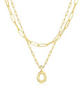 adoyi Dainty Heart Initial Necklaces 14K Gold Plated Layered Letter A-Z Pendant Necklace Stack Trendy Jewelry Birthday Valentines Gifts for Women Jewelry - color: Gold-Letter, style: O
