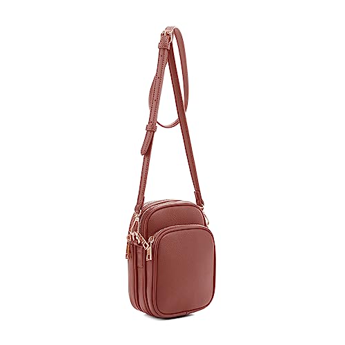 Mali+Lili, Josie Triple Zip Crossbody Bag - color: Brown