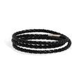 Long tiantian Boho Bracelets for Women Western Jewelry for Women Leather Wrap Bracelets Stackable Bangle Western Outfit for Women - color: mens bracelet leather(black)