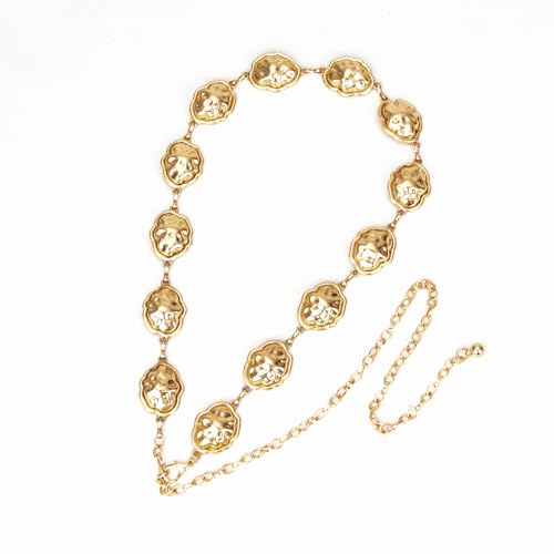 Luvatar Fashion Metal Waist Chain Belt Blouse Dress Sweater Chain Belt… - color: Gold-s15