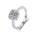 Moissanite Adjustable Engagement Ring, Promise Eternity Ring for Women,Wedding Rings,Jewelry Gift,Friendship Promise Fashion Jewelry Valentine Gifts for Women