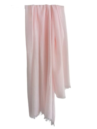 Harewom Lightweight Gauze Linen Feeling Shawl Wraps for Women Beach Summer Scarf for Evening Wedding Dresses - color: Shawl Wraps - Pink