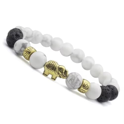 Women Beaded Bracelet Set | Colorful Boho Stackable Trendy Design with Crystal Accents Multilayer Bangle Bracelet | Fashion Stretch Braclets Jewelry for Women - color: Elephant