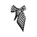 Hair Head Neck Bag Long Scarf Versatile Wrap for Women Soft & Lightweight for Everyday Chic - color: 41 Black Checkerboard 3.7 X 38 Inch