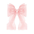Large Hair Bow Clips for Women, Pink Bow Hair Barrettes with Long Tail French Hair Ribbon Clips Hair Accessories for Girls (Light Pink) - color: Light Pink