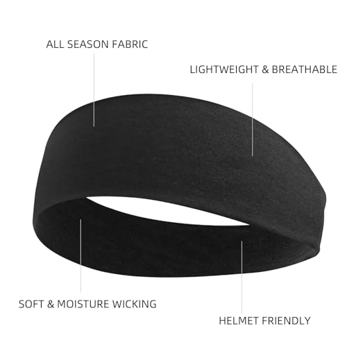 Elastic Headbands 16 Pack - Women's Soft Fabric Non-Slip Sweat Bands for Yoga, Running, Sports, and Hair Accessories - Black White Thick Bands - color: BLACK & WHITE