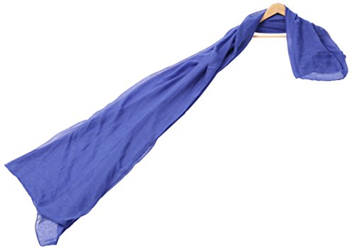 woogwin Women's Cotton Scarves Lady Light Soft Fashion Solid Scarf Wrap Shawl - color: Loyal Blue