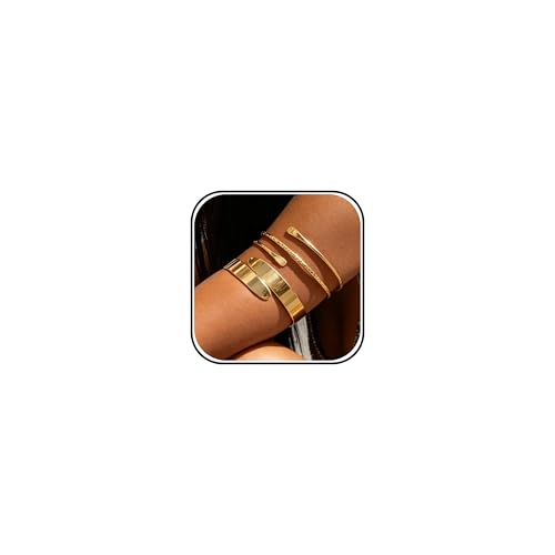 Long tiantian Arm Cuff Gold Bangles Cuff Bracelets Adjustable Upper Arm Jewelry for Women Beach Jewelry Trendy Stuff Gifts - color: A4:Arm Cuff