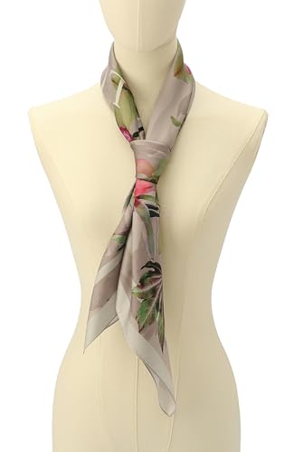 AllSaints Women's Adena Dusty Pink Square Scarf, 100% Silk Accessory with Lightweight Fabric